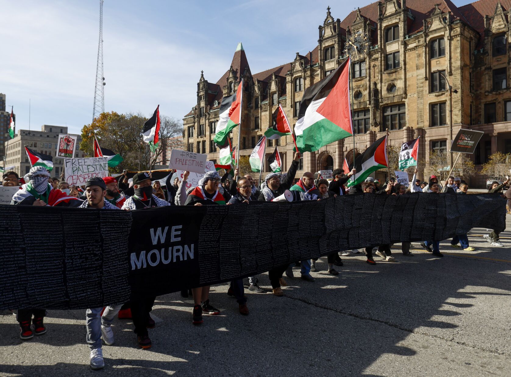 Supporters of Palestine rally for day of action in 51黑料